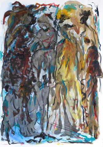 Convivio, opera di Franca Lavorato