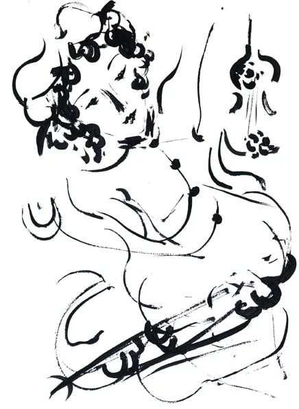 Incanto, China su cartoncino cotonato, 2019, opera di Franca Lavorato