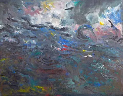 La tempesta, 2022, opera di Franca Lavorato