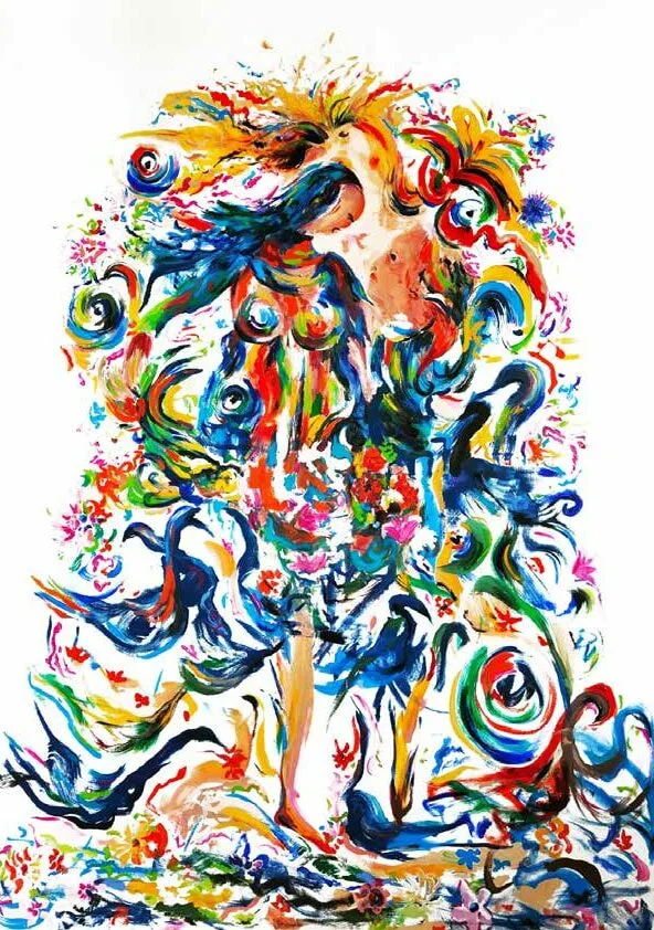 Madre Natura, Acrilico e olio su tela di lino, 2021, opera di Franca Lavorato